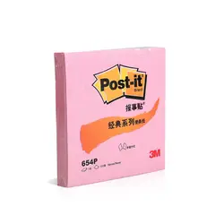 3 м Post-it классический Notepaper 654 P желтый цвет Postit Sticky вставить раз набор канцелярских принадлежностей канцелярские 100 страниц pad