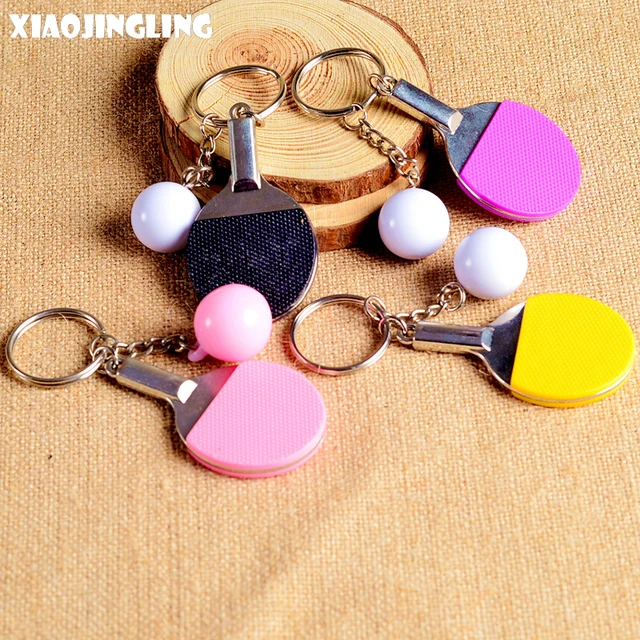 Buy XIAOJINGLING Table Tennis Keychains Creative Metal