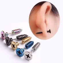 1 шт., модные мужские и женские серьги-гвоздики унисекс из нержавеющей стали, сережки в стиле панк, высокое качество, серьги Букле д 'Орель