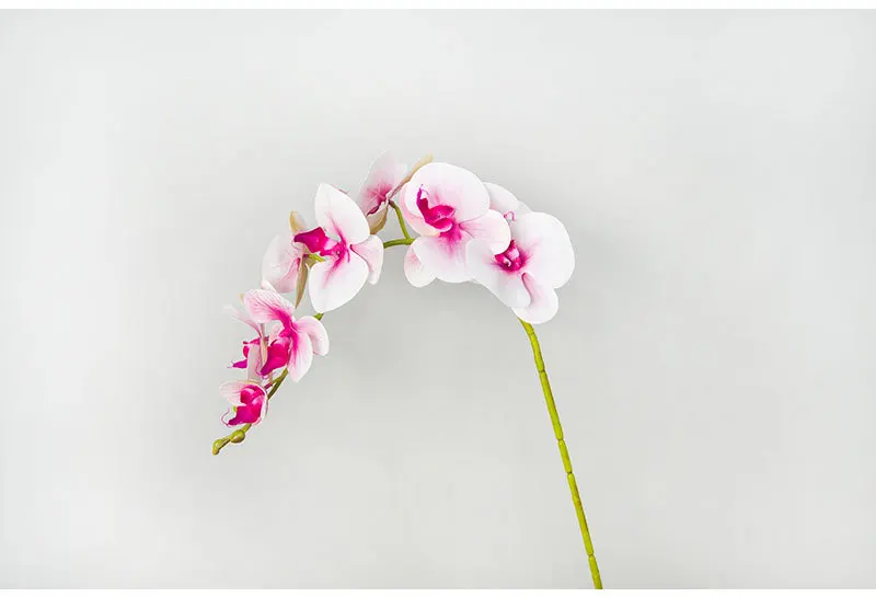 Flone 9 Heads Artificial Butterfly Orchid Flowers Real Touch Butterfly Orchid Simulation Orchid Flowers Wedding Home Party Decor (7)