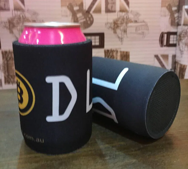 250pcs/lot Custom Your Logo Neoprene Stubby Holders Beer Can Picnic Cooler Thermal Bag Can Holder Drink Sleeve Wedding Gifts