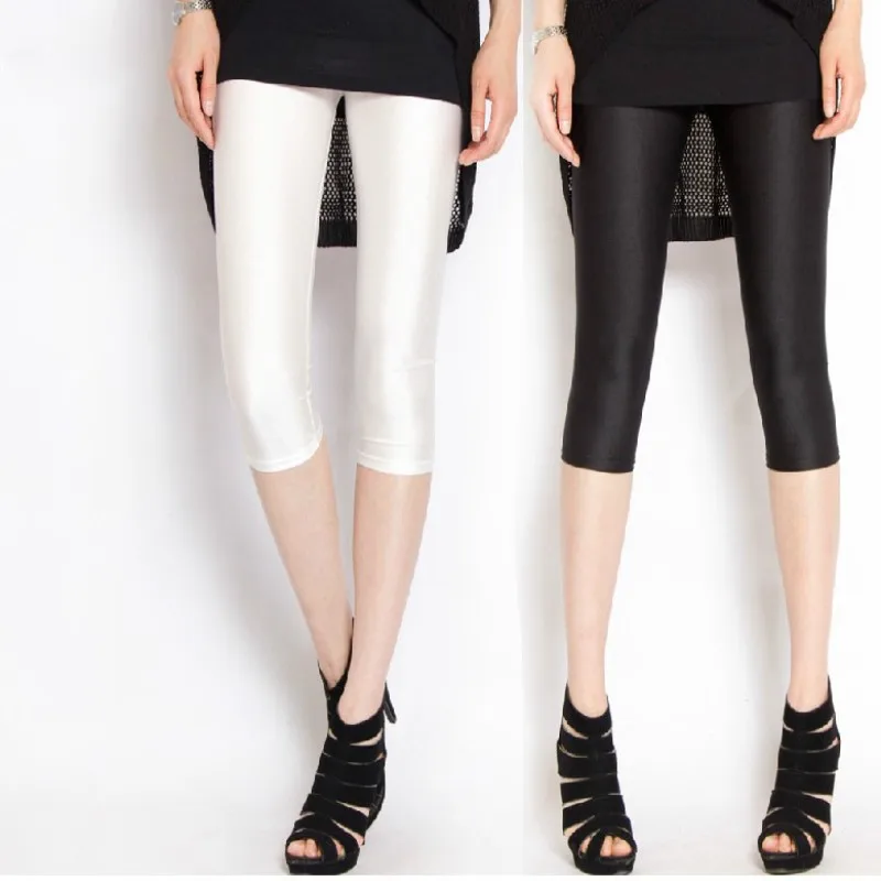 

2018 Cropped Cotton pants High Stretch Leggings 3/4 sweatpants knee length women trousers plus size women Pencil Pant streetwear