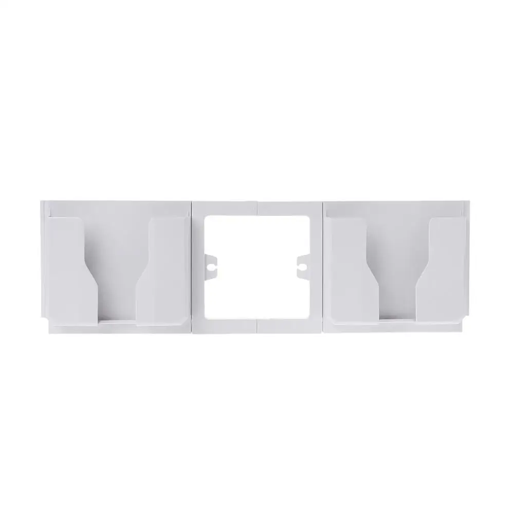 

Socket Wall Phone Holder Bracket Dual Mobile Charging Charger Stand Mount Home Shelf Stand Mount Support Charging Storage Box