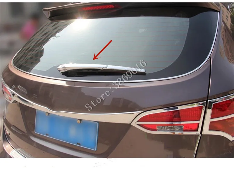Хромированная накладка на заднее окно от дождя для Hyundai Santa Fe IX45 2013 2014 2015 2016