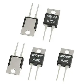 

5 Pcs 1.5A 250VAC/ 24VDC 30C/40C/45C/50C/55C/60C/70C/75C/80C/85C/90C/100C/120C NO Temperature Control Switch Thermostat KSD-01F