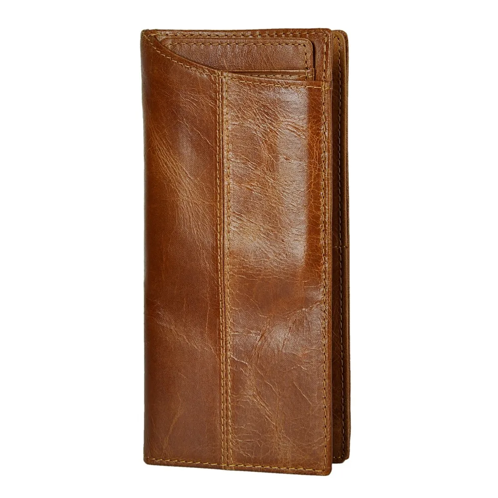 Модный мужской кошелек из натуральной кожи с большой вместительностью, дизайнерский органайзер для чековой книжки, Дорожный Чехол для карт, кошелек для мужчин 1019L