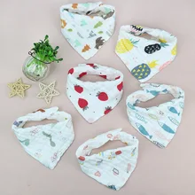 Six couche gaze salive serviette b&eacute;b&eacute; triangle serviette coton serviette de bavoir, b&eacute;b&eacute; sanitaires bib, turban(China)