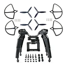 Upgraded Spring Landing Gear Skid Camera Mount Bracket Blade Props Guard White/Red/Black for Hubsan H501S X4 FPV Drone DIY Parts