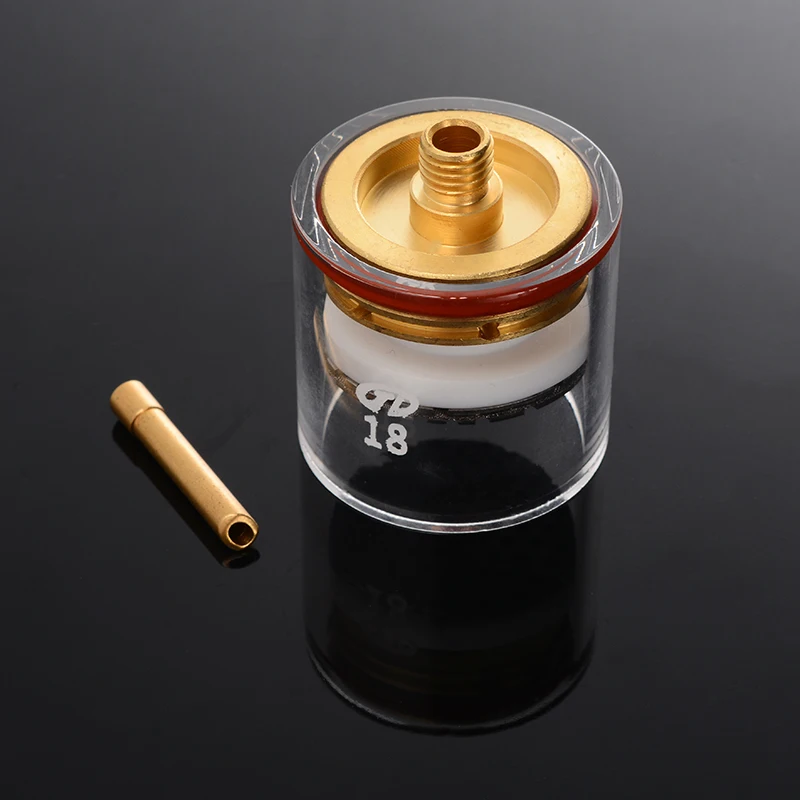 5pcs/set Tig Welding Torch Stubby Cup Gas Collet Body Lens Kit for WP-9/20/25 3/32" 2.4 mm TIG Welding Torch