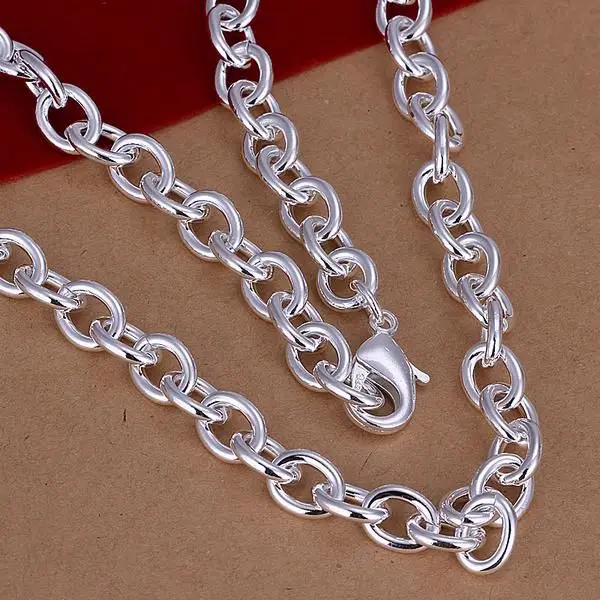 N100 Silver plated Necklaces silver 925 jewelry Pendant fashion jewelry Shrimpe Lock Thick