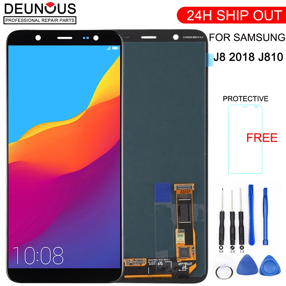 

New For Samsung Galaxy J8 2018 J810 Screen LCD Display + Touch Screen Screen Adjust Brightness Pancel SM-J810 J810M Replacement