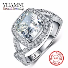 Promoción grande 100% 925 Joyería de Plata Esterlina Anillos de Boda Para Las Mujeres Sona CZ Anillo de Compromiso de Diamantes ANILLO de TAMAÑO 5 6 7 8 9 R2903