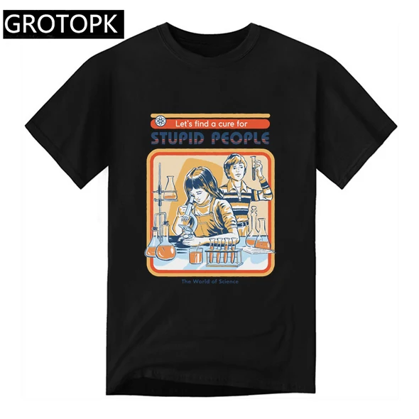 

2019 A Cure For Stupid People T Shirt Summer Men TShirt Harajuku Streetwear Mens Clothes Anime Short Sleeve Cotton Shirt