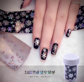 

by dhl or ems 500pcs Colors Sliders Nail Design Snowflake Nail Foils Polish Starry Holographic Paper Cool 3d Nail Stickers
