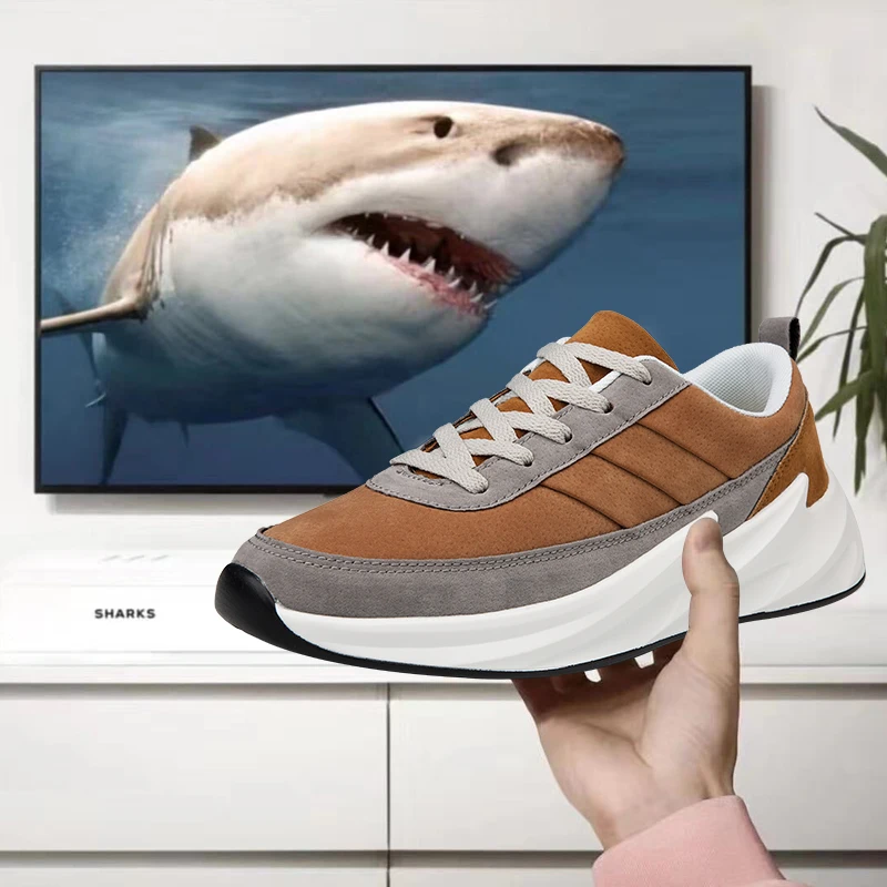 Men's Chunky Sneakers New 2019 Shark shape Design Thick Sole Shoes For Male Adult Handsome Men Casual Shoes ca08Mm Men's Chunky Sneakers New 2019 Shark shape Design Thick Sole Shoes For Male Adult Handsome Men Casual Shoes ca08Mm