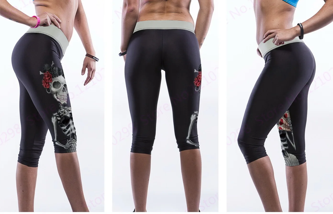 skeleton running leggings