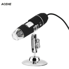 ACEHE 8LED 1000X цифровая лупа USB 0,3 м Мегапикселя HD CMOS сенсор монокулярный Биологический микроскоп Эндоскоп видео камера