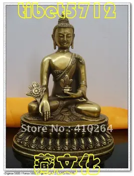 

[Nice Discount ] Tibetan Buddhist bronze medicine buddha statue 21 cm