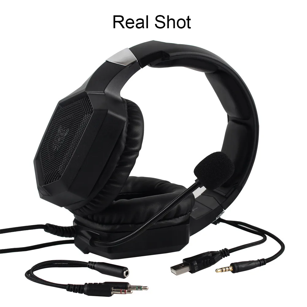 3.5mm Gaming Headphones casque Stereo Earphone Headset with Mic LED Light for Laptop Tablet  PS4 Gamepad (2)