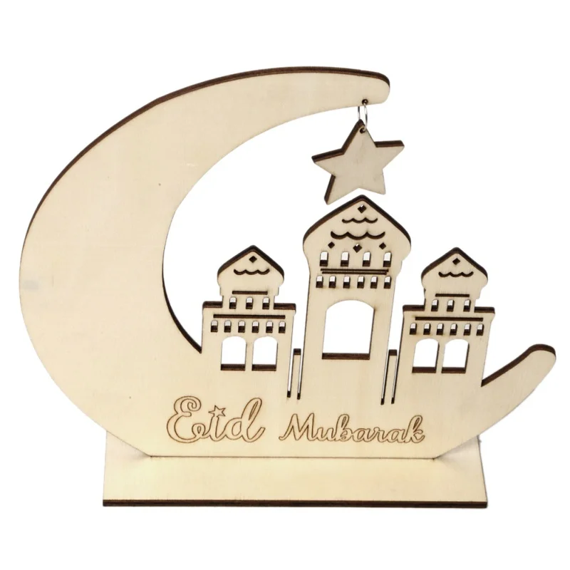 DIY Eid деревянный кулон ИД Мубарак Декор для дома Рамадан украшения висит Подвески исламистского вечерние Декор поставки - Цвет: 40A