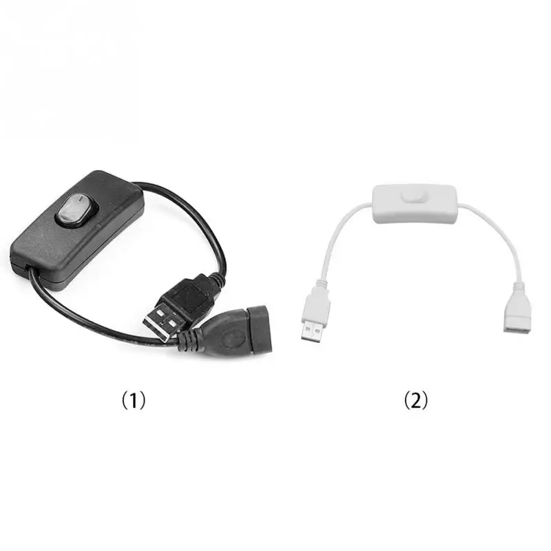 Кабель USB со штыревыми соединителями и гнездовыми соединителями, вкл.-ВЫКЛ. Кабель, светодиодный светильник, линия питания 28 см