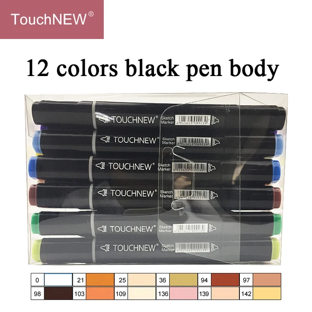 24 Colors Skin Tone Art Markers Set Alcohol Based Dual Tip Marker Artist Permanent Sketch Marker
