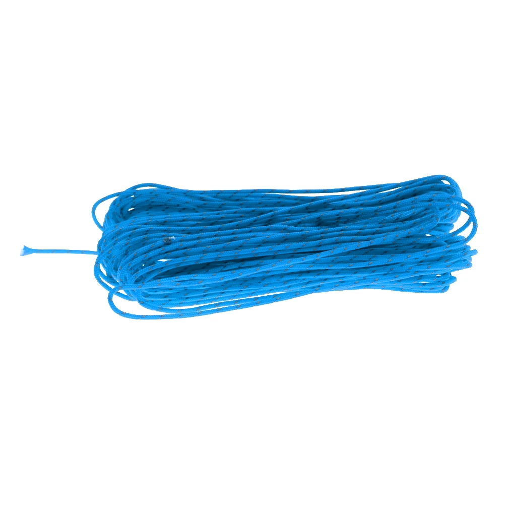 20M 1.8MM Camping Tent Awning Reflective Guyline Rope Runners Cord - Blue