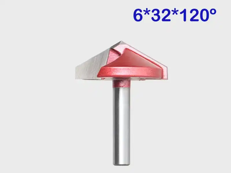 120 Degree CNC Engraving 6mmx32mm 3D V Groove Router Bit Woodworking Cutter