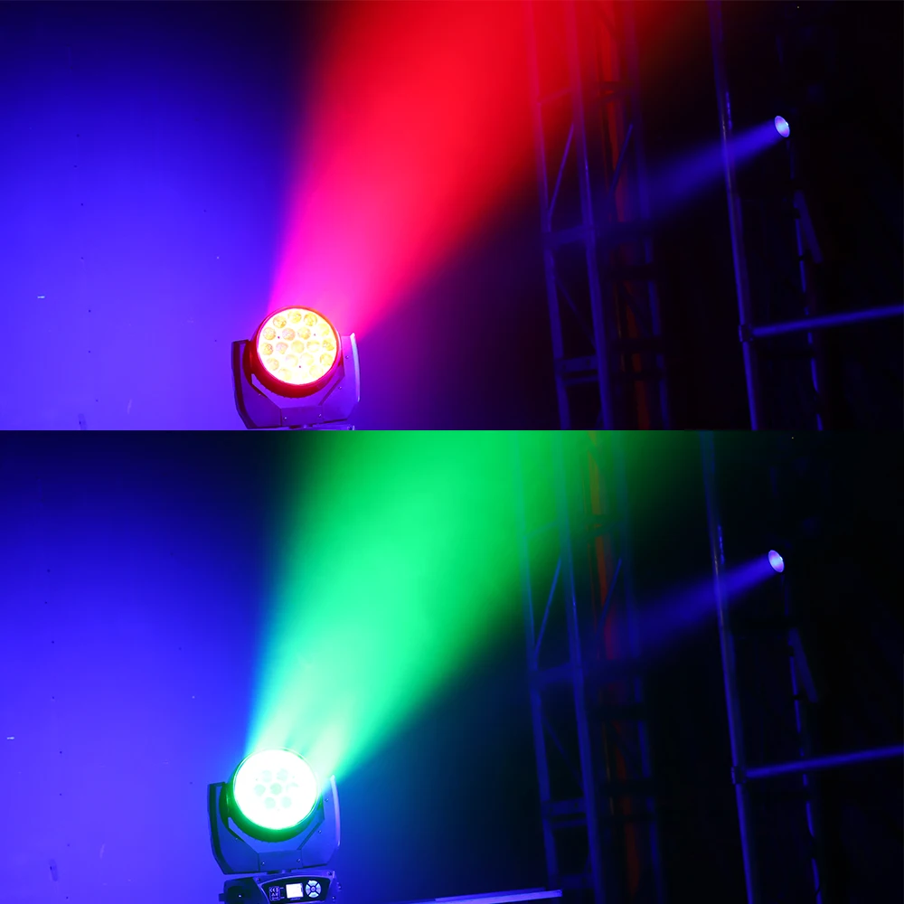 Caso do Vôo Movendo a Cabeça Olhos de Luz em Movimento 19x15 w Rgbw Zoom Lavagem Levou Leve 19 da Cabeça 14 Efeito de Iluminação de palco