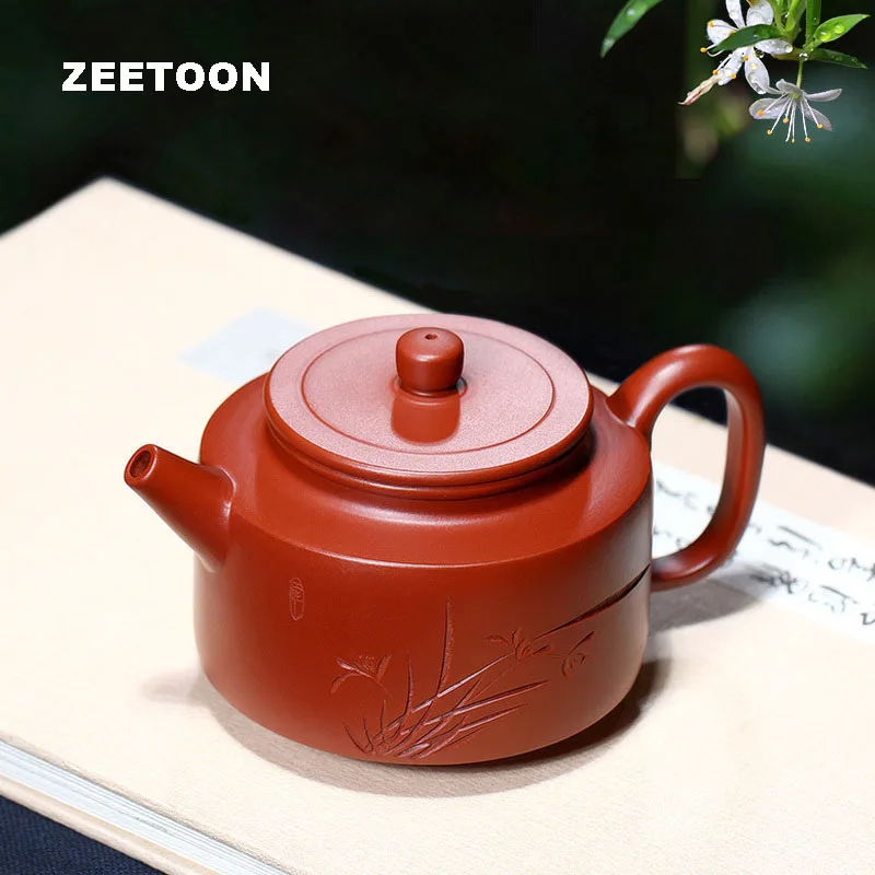 220cc Authentic Yixing Teapot Orchid Fun De Zhong Pot Chinese Purple Clay Tea Set Maker Teaware Vintage Home Decor | Дом и сад