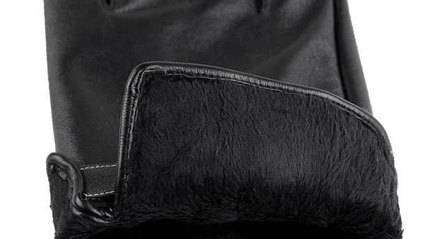 LILORYZ Мужские кожаные перчатки сенсорный экран варежки Мода Полный палец высокое качество зимние теплые XEC006