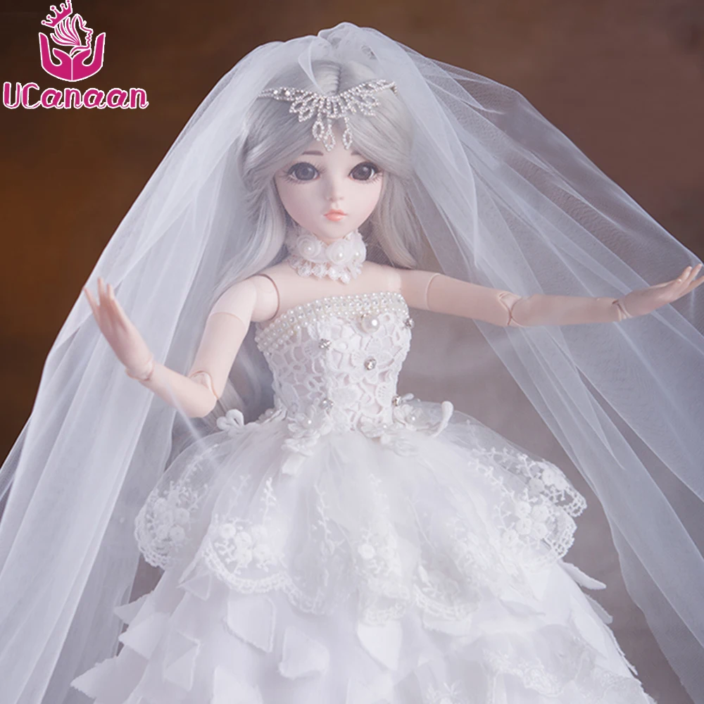 UCanaan 1 3 Gadis BJD Boneka Dengan Pakaian Sepatu Wig Makeup