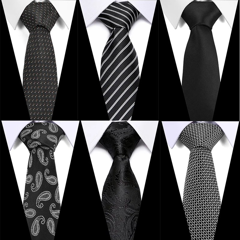 

Men ties necktie Men's vestidos business wedding tie Male Dress gift gravata Black paisley tie men JACQUARD WOVEN 7.5cm