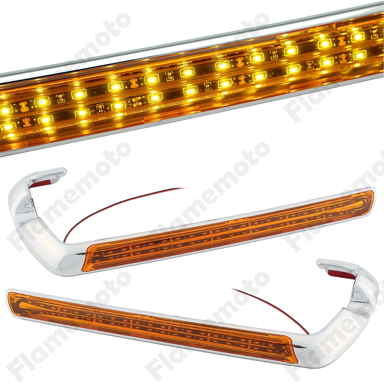 

LED Turn Signals Motorcycles Light Lens Saddlebag Side Marker Light For Harley Touring Street Electra Glide FLHTK 2014-2018 Up