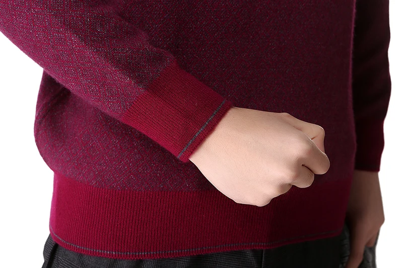 Dilly Мода 100% кашемир толстый v воротник свитер для мужчин осень и зима-DL027
