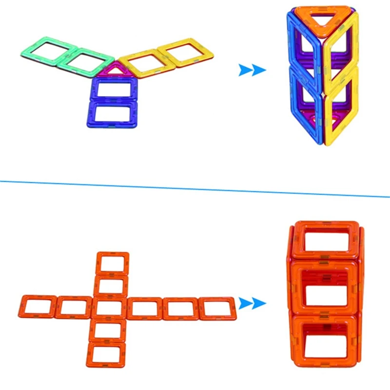52 шт./компл. Стандартный Размер Магнитные строительные блоки, игрушки, сделай сам, 3D Магнитный конструктор образовательный кирпич подарок для малыша