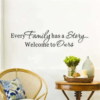 

Every Family Has A Story Welcome To Ours Quote Wall Art Sticker Vinyl Home Decor