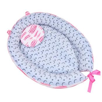

68*50cm Baby Portable Travel Sleep Bed Cotton Baby Bassinet Lounger Breathable Hypoallergenic Sleeping Bed Cotton Crib