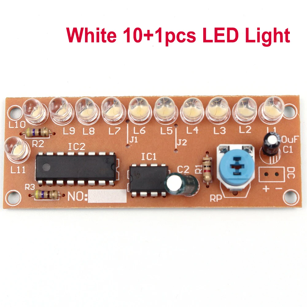 Мигающий светильник s DIY Kit стробоскоп NE555 + CD4017 набор для электронной практики