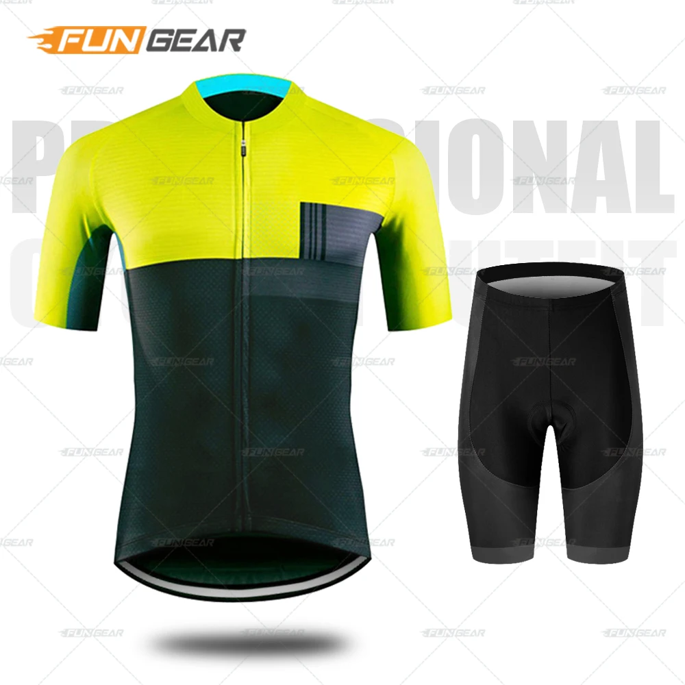 Men Urban Cycling Jersey Set Bicycle Short Sleeve Set Quick Dry Breathable Shirt Cycling Clothing 3D Cushion Shorts Padded Pants