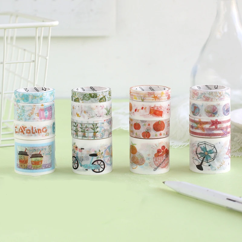 

Mohamm Kawaii My Favorite Series Set Person Color Washi Masking Tape Paper Stickers Scrapbooking Stationery DIY Decorative Tape