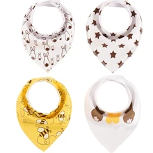 4 предмета в комплекте новые детские нагрудники для маленьких мальчиков и девочек, тканые Слюнявчики детский нагрудник бандана детский Водонепроницаемый детский нагрудник полотенца