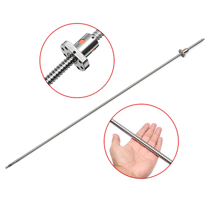 

New Arrival SFU1204 1100mm Ball Screw End Machined Ball Screw with Ball Nut for CNC