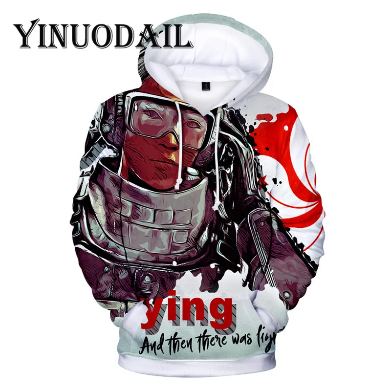 

Fans Made Red Rainbow Six Ying 3D Hoodies for Women & Men Clothes 2019 Sweat Homme Long Sleeve Game Cosplay