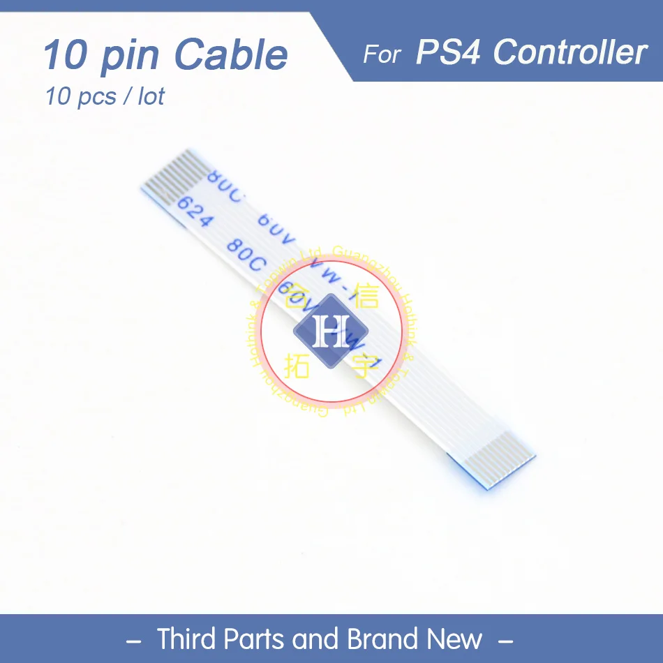 

HOTHINK 10pcs/lot 10 pin Ribbon Flex Cable For PS4 Controller gamepad touch pad Repair Parts