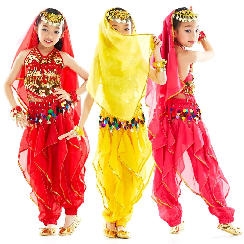 2014 Kids Belly Dance Costume Child Indian Dancing Girls Performance