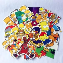25PCS Cartoon anime Vinyl stickers Simpsons Street tide graffiti sticker Decals Car styling car sticker