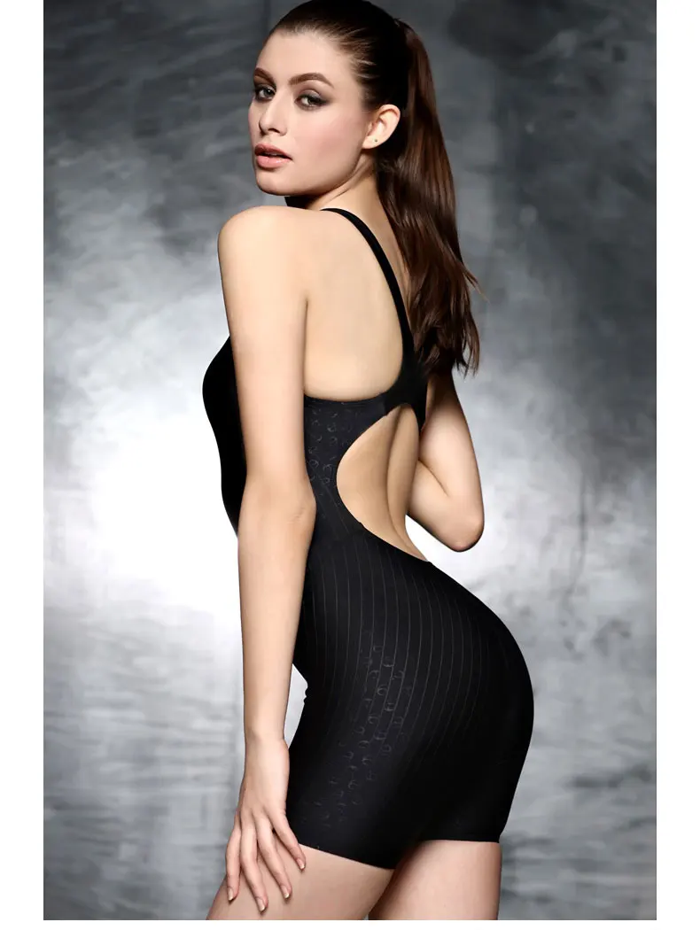 

Solid Black Long One Piece Swimsuit Slimming Women Swimwear Plus Size 3XL Professional Athletic Bodysuit Surfing Bathing Suit