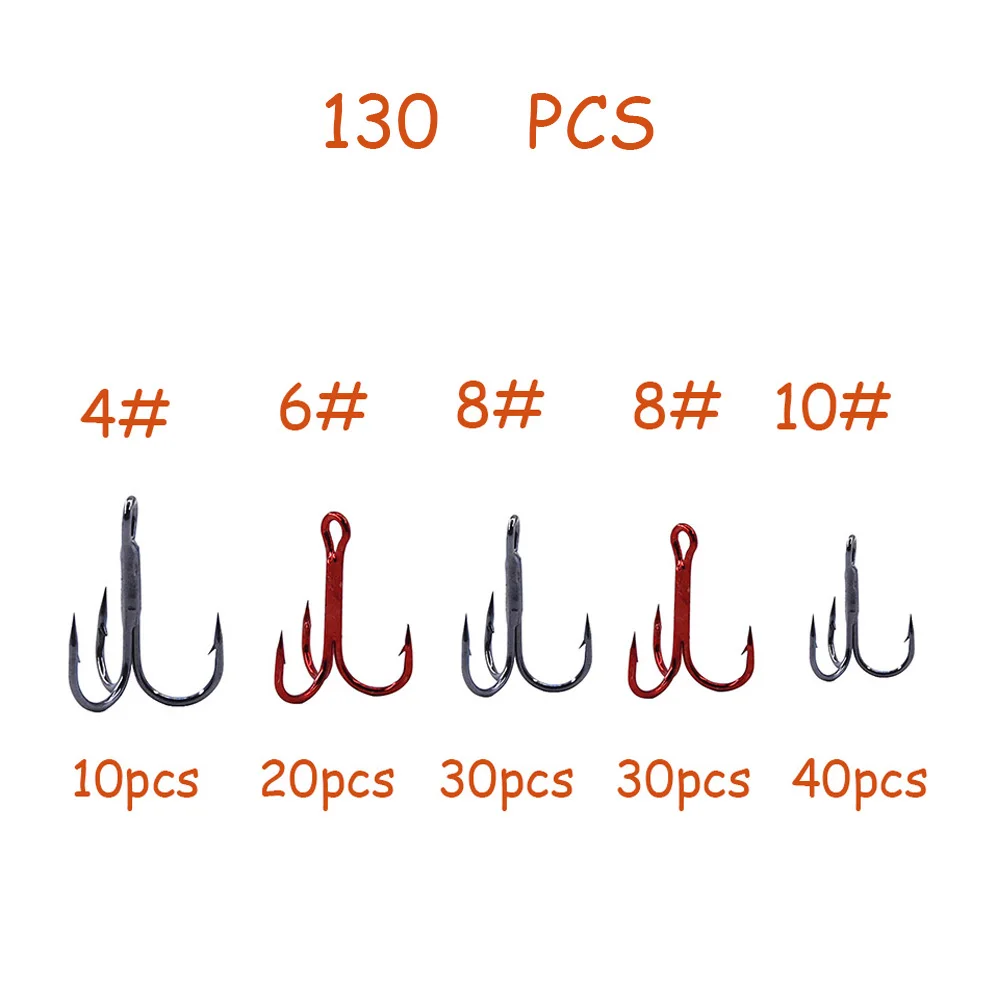 Легко поймать 130 шт./кор. супер сильный высокий уровень острые Крючки бронзовых морских рыболовных крючков из высокоуглеродистой стали для рыболовных снастей