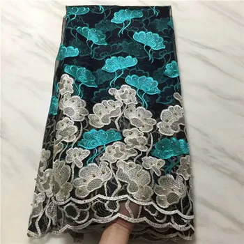 

Latest African Laces 2018 Bridal Fabric High Quality Nigeian French Lace With Stones Guipure Lace Trim For Lace Fabric 1612